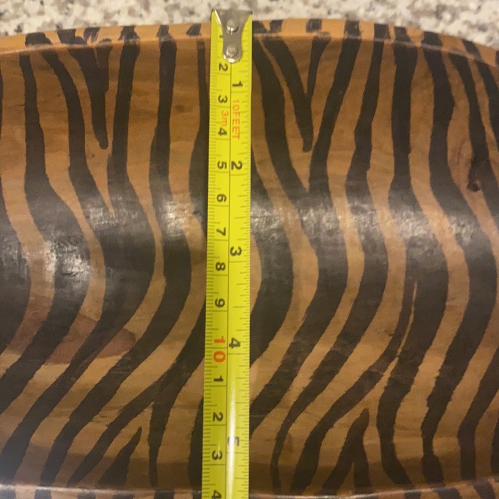Decorative Zebra-Stripe Accent Tray - Brown & Black - Picture 7 of 11